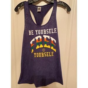 NWT XS Zumba‎ Be Yourself Twisted Racerback Tank